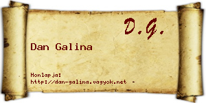 Dan Galina névjegykártya